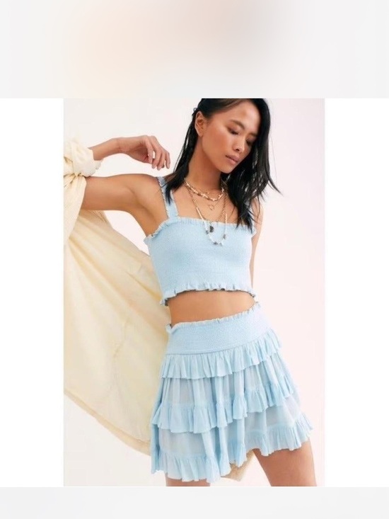Free People Dresses & Skirts - Free People Thalia Skirt Set in teal blue size XS